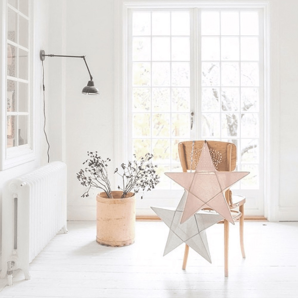 Numero 74, nattlampa stjärna med ljusslinga, Dusty pink - Bild 3