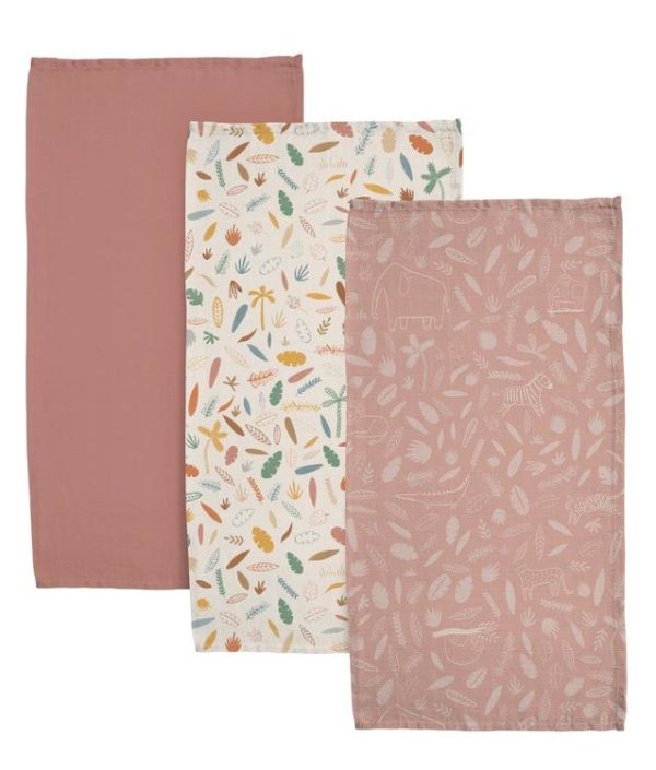 Sebra, Snuttefilt Wildlife 3-pack, sunset pink