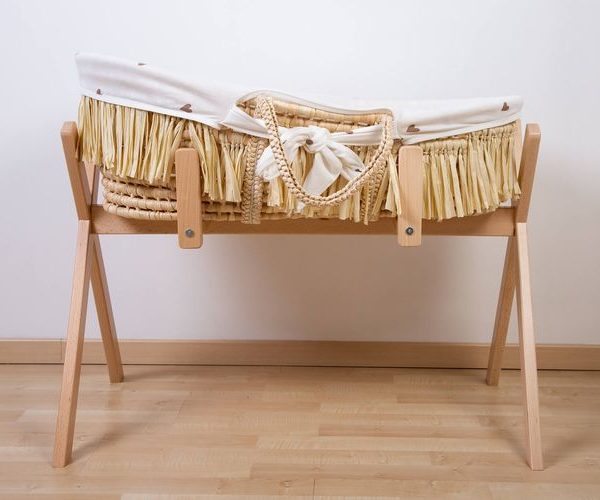 Childhome, Moseskorg boho med madrass och överdrag- HEARTS