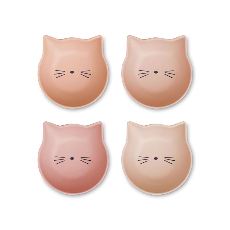 Liewood, Filiz 4-pack snackskålar för barn, Cat rose multi mix