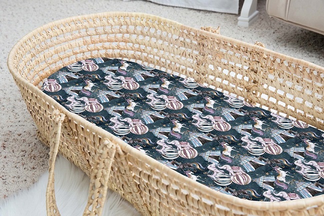 Dra-på-lakan till vagn/vagga, Candy circus