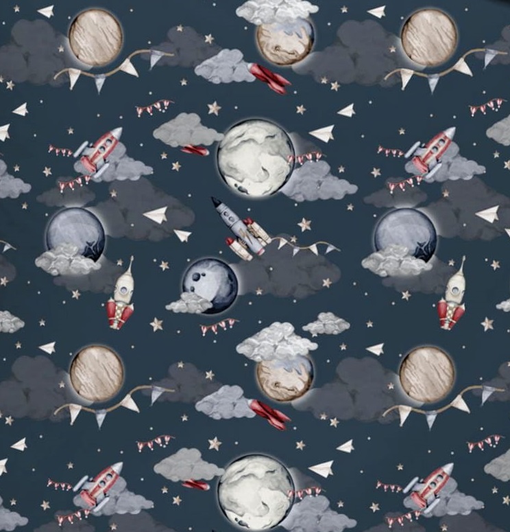 Dra-på-lakan till vagn/vagga, Rockets - Bild 2