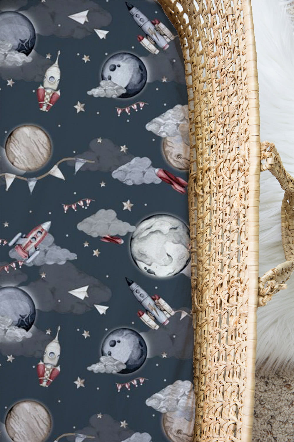 Dra-på-lakan till vagn/vagga, Rockets