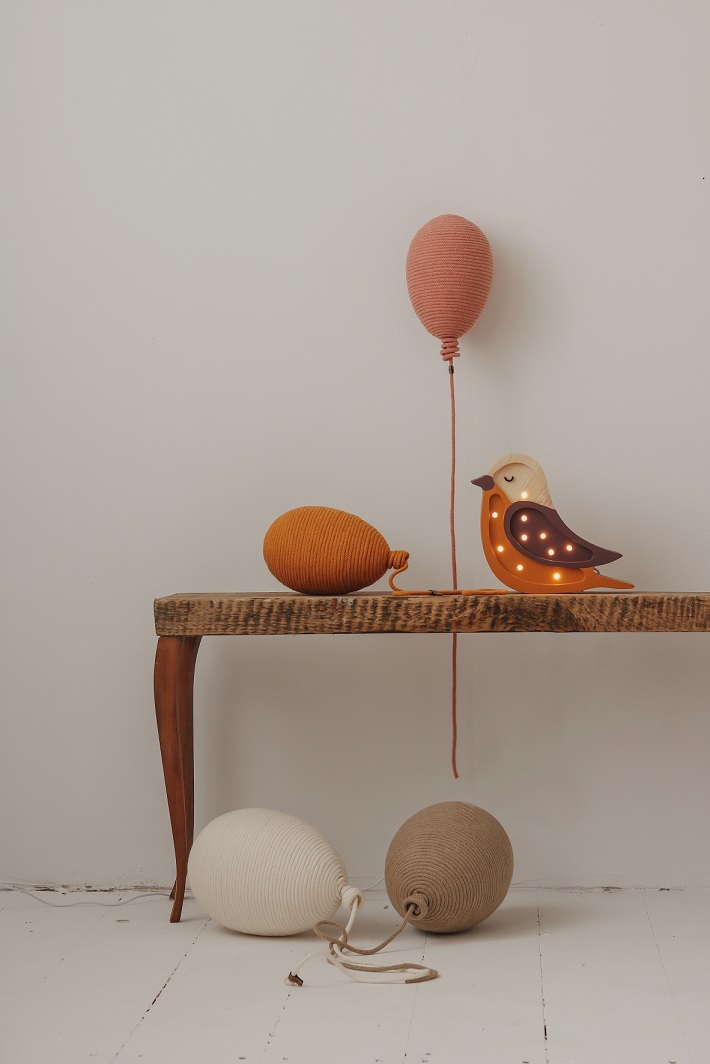 Little Lights, Nattlampa Liten fågel maroon - Bild 6