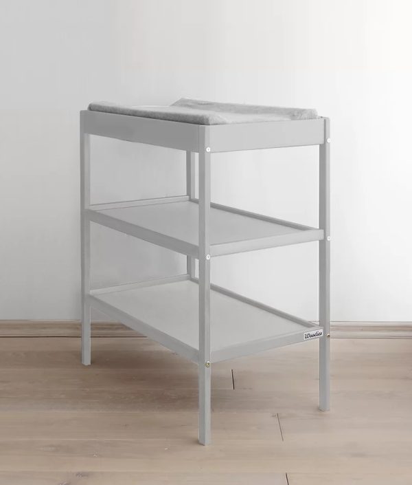 Klassisk hylla skötbord, grå