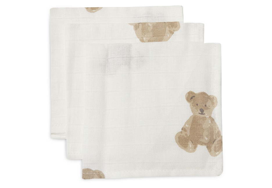 Jollein, snuttefilt tvättlapp Teddy Bear, 3-pack