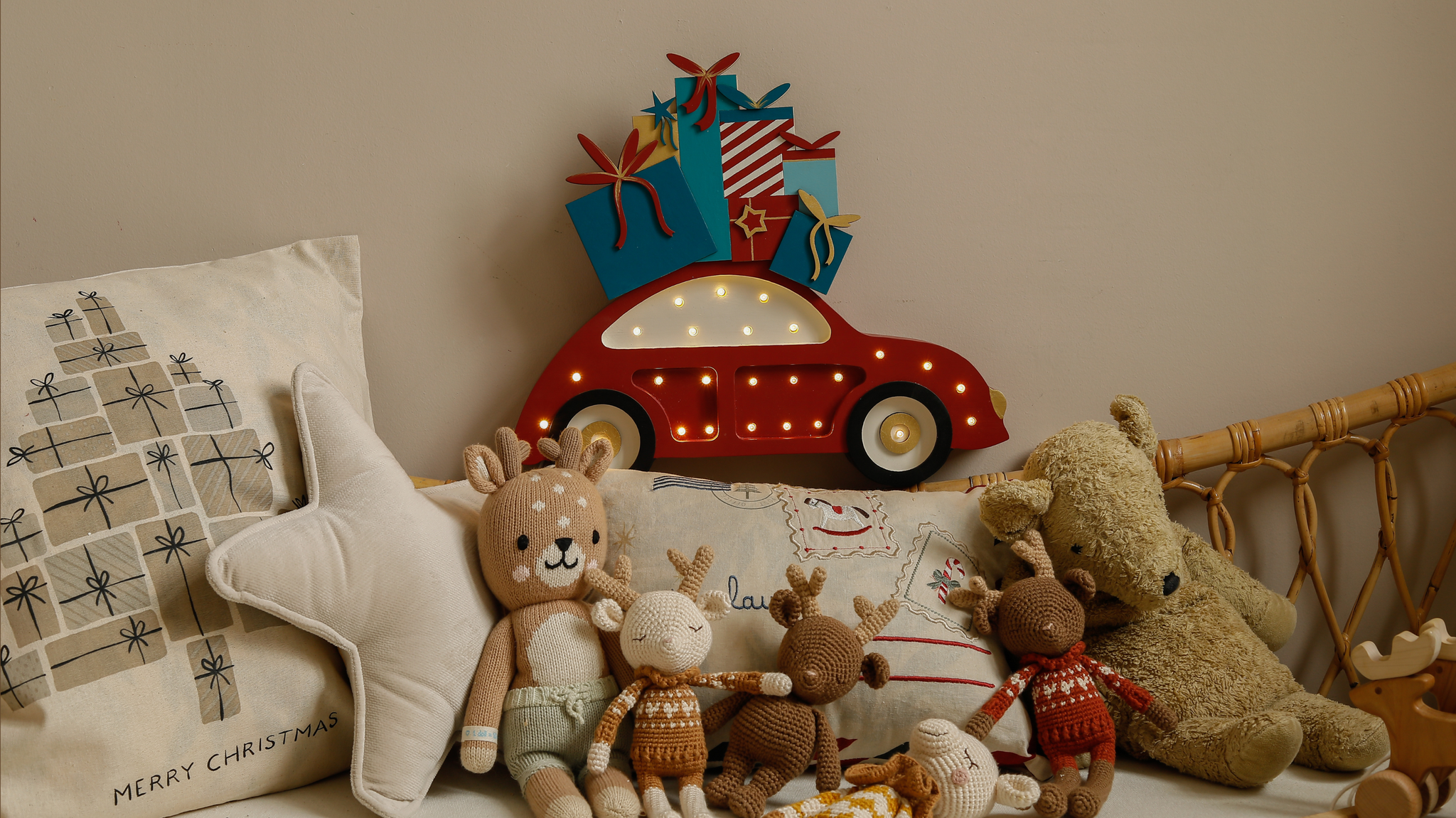 Little Lights, Nattlampa till barnrummet, Beetle mini red christmas - Bild 2